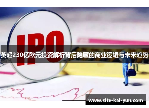 英超230亿欧元投资解析背后隐藏的商业逻辑与未来趋势
